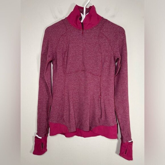 Lululemon Runderful 1/2 Zip Pullover size 6 Berry Rumble - Picture 5 of 10